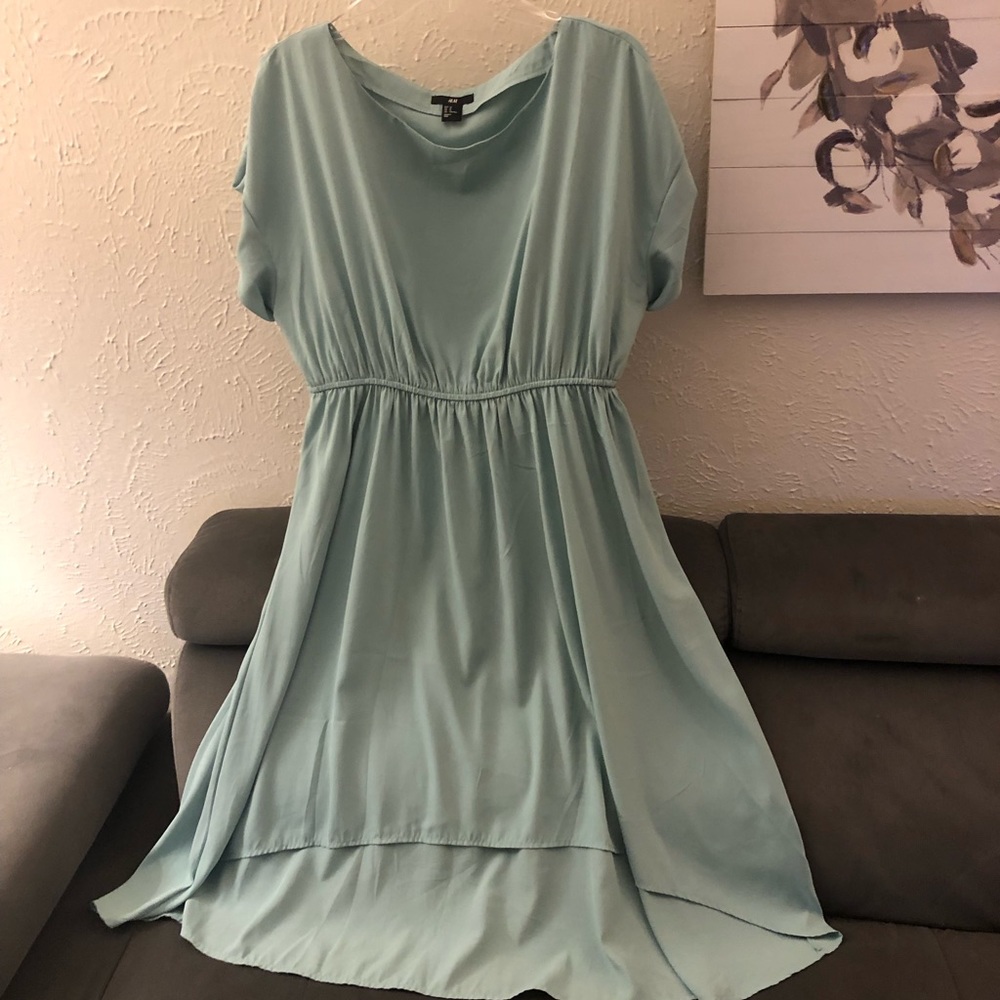 Blue/Green High Low Dress